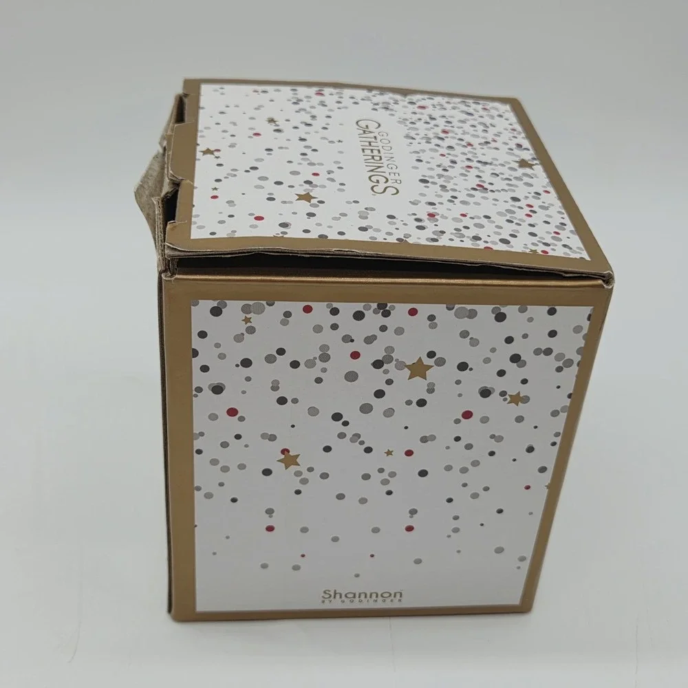 Godinger Gatherings Crystal Present Box Shannon By Godinger Red Bow # 28643
